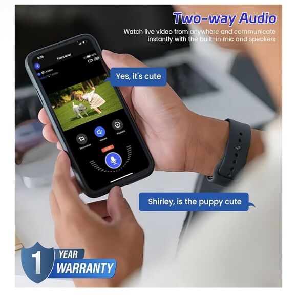 1080P Wireless Video Doorbell Camera in Black, 2.4GHz Wi-Fi Only. New in Box! - Picture 7 of 15